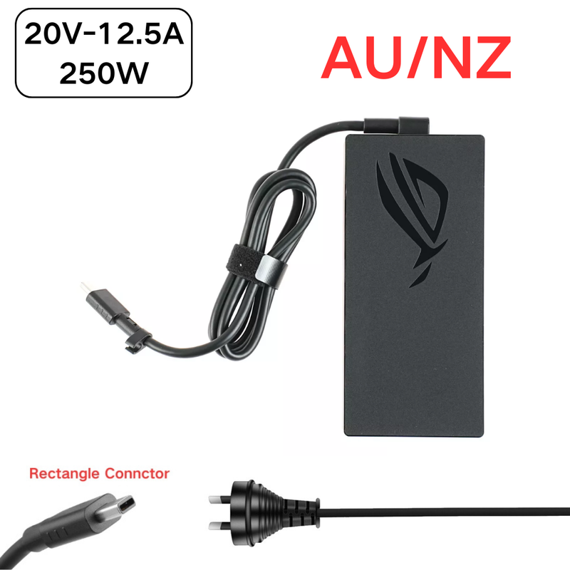 Chargez l'image dans la visionneuse de la galerie, [20V-12.5A 15A/250W 300W][Rectangle Connctor] ASUS ROG Zephyrus G16 GU606 GU606AR GU606AW GU606AX 2026 Series - Laptop AC Power Supply Adapter Charger
