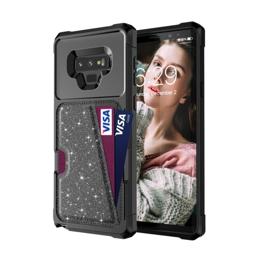 Samsung Galaxy Note 9 (SM-N960) - Glitter Magnetic Card Bag Phone Case