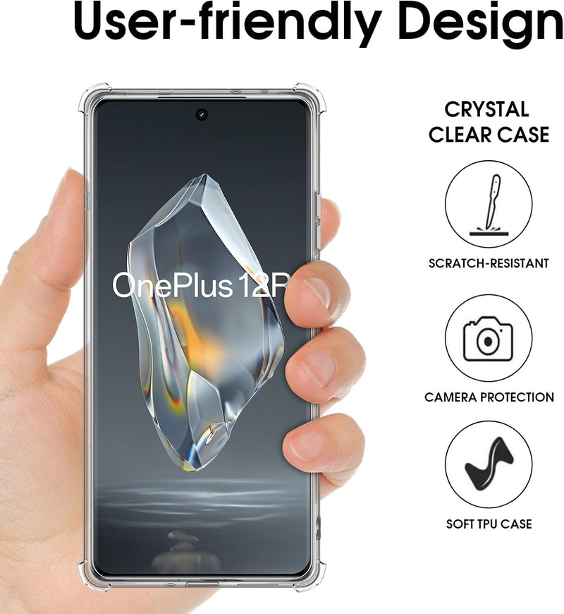Chargez l&#39;image dans la visionneuse de la galerie, OnePlus 1+12/12R - AirPillow Cushion Transparent Soft Clear TPU Four Corners Protective Case - Polar Tech Australia
