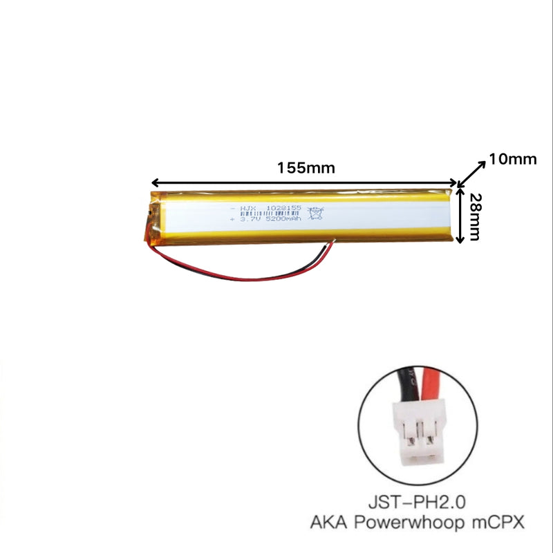 Cargue la imagen en el visor de la galería, [PH2.0-JST Connector][1028155] Universal 5200mAh 3.7V Rechargeable Li-Ion Lithium Polymer Battery - Polar Tech Australia
