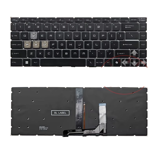 MSI GF63 Thin MS-16R8 16RC 16RK Series - Laptop Keyboard With Backlit US English Layout - Polar Tech Australia