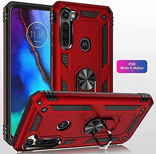 Cargue la imagen en el visor de la galería, [Magnetic Ring Kickstand] Motorola Moto G Stylus - Shield Shockproof Rugged Heavy Duty Case - Polar Tech Australia
