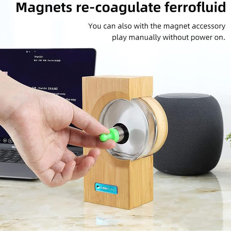 Cargue la imagen en el visor de la galería, Dancing Ferrofluid Music Rhythm Lamp,Ferrofluid Speaker Music Mate,Ferrofluid Display Lamp,Magnet Liquid Toy,Desktop Decor,Teenager Gifts
