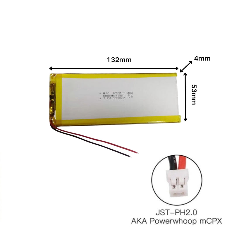 Cargue la imagen en el visor de la galería, [PH2.0-JST Connector][4053132] Universal 5000mAh 3.7V Rechargeable Li-Ion Lithium Polymer Battery - Polar Tech Australia
