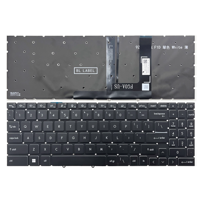 Chargez l'image dans la visionneuse de la galerie, MSI Modern 15 H B12M B13M C1M C2HM C2RM C13M Series - Laptop Keyboard With Backlit US layout
