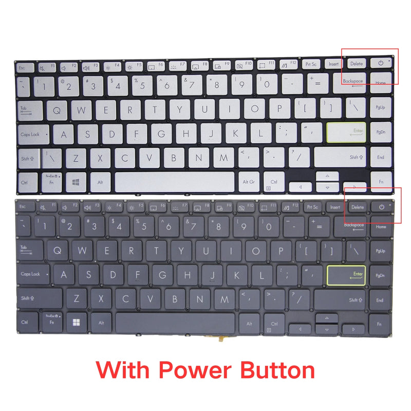 Chargez l&#39;image dans la visionneuse de la galerie, ASUS VivoBook Flip 14 TM420 TM420IA TP420 TP470 - Keyboard With Back Light US Layout Replacement Parts - Polar Tech Australia
