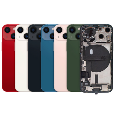 [With Built-in Parts] Apple iPhone 13 - Back Rear Glass Housing Frame Assmmbly - Polar Tech Australia