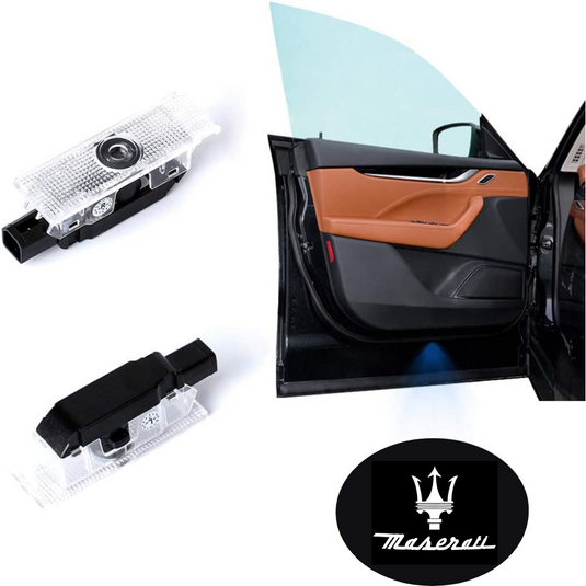 [2 PCS] Maserati Car Door Logo Light Brand Shadow Lights Courtesy Lamp - Polar Tech Australia