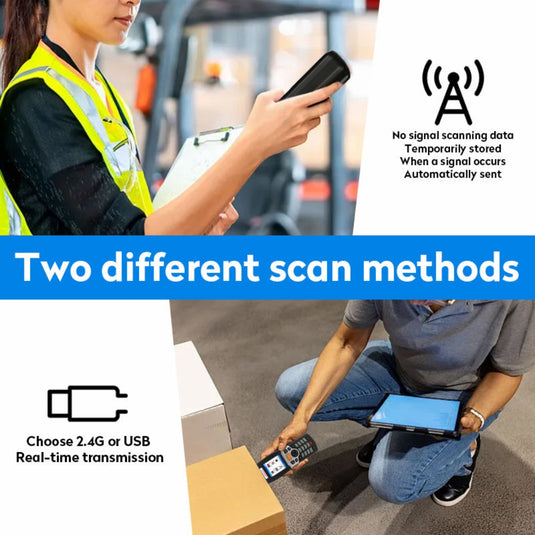 [RF4000-1D] JRHC Black 2.2" TFT Color LCD Screen Portable Wireless Barcode Scanner