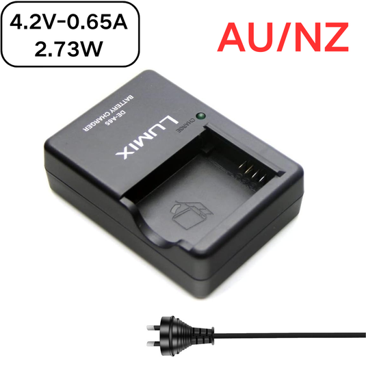 [DE-A65][4.2V-0.65A] Panasonic LUMIX DMW-BCG10 Battery / DE-A66 DMC-ZR3 DMC-ZS10 DMC-ZS8 Series - Camera Charger Power Supply Adapter - Polar Tech Australia