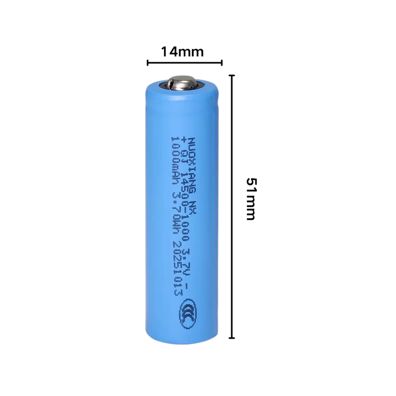 Load image into Gallery viewer, 14500 1000mAh 3.7V-4.2V Rechargeable Li-Ion Battery - Polar Tech Australia
