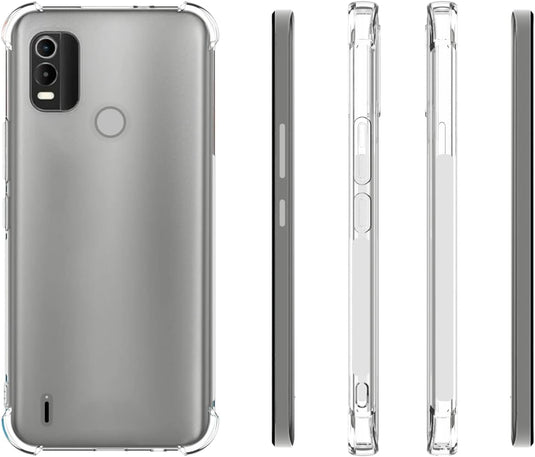 Nokia C21 Plus - AirPillow Cushion Transparent Soft Clear TPU Four Corners Protective Case - Polar Tech Australia