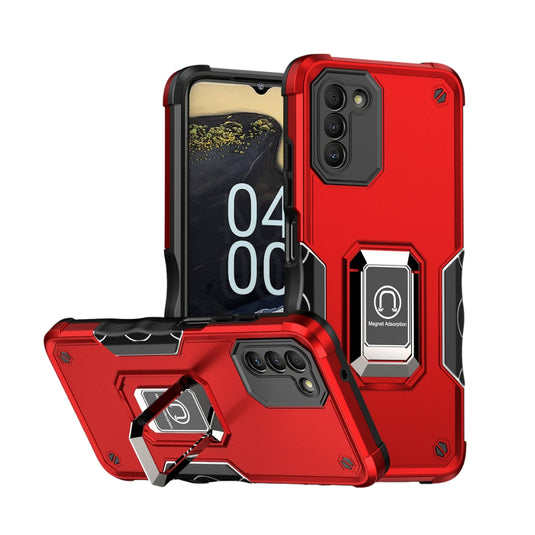 Nokia X100 - Non-slip Shockproof Armor Phone Case with Ring Holder