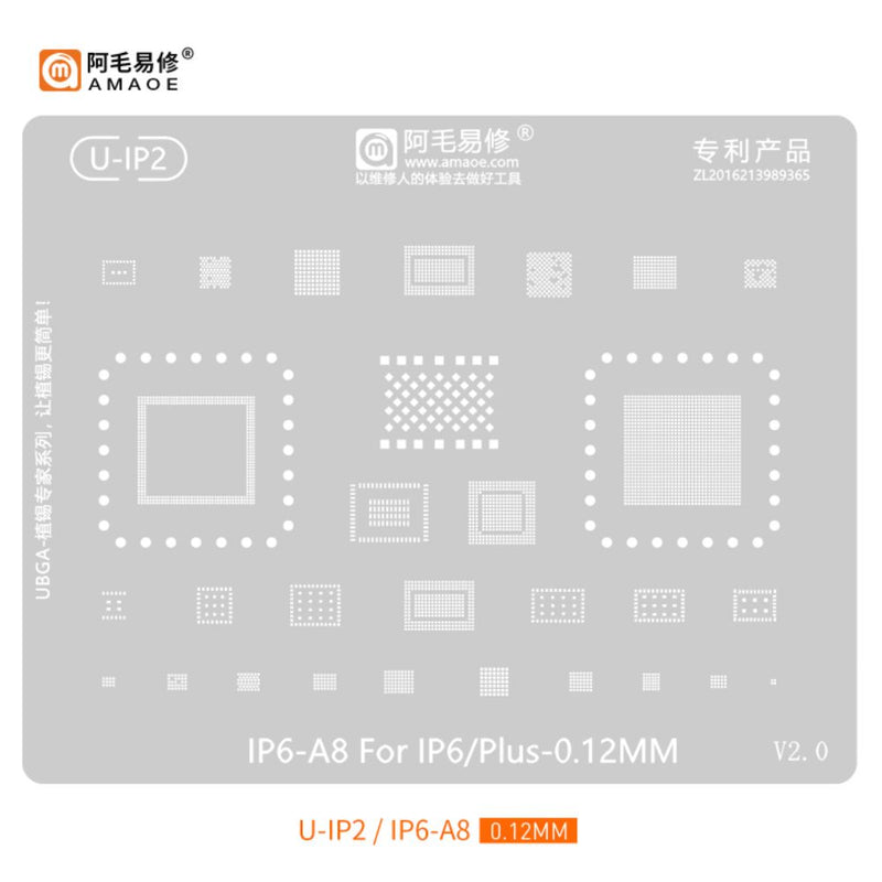 Load image into Gallery viewer, [Amaoe] [Stencil] BGA Reballing Solder Paste Stencil For iPhone CPU Universal Soldering Mesh - Polar Tech Australia
