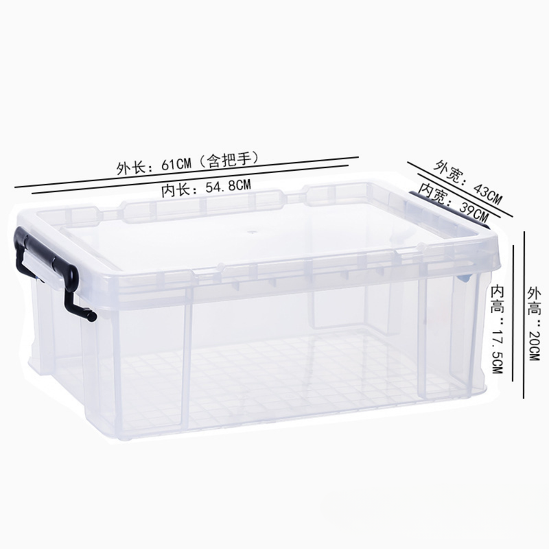 Cargue la imagen en el visor de la galería, [50L] Heavy Duty Extra Thick Clear Food Grade Stackable Plastic Storage Bins Container Box With Lid - Polar Tech Australia
