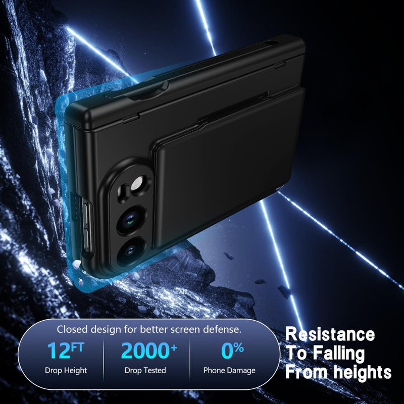 Chargez l'image dans la visionneuse de la galerie, Apple iPhone Ultra / Fold - Card Bag Holder Hinge Integrated Film Phone Case, with Pen
