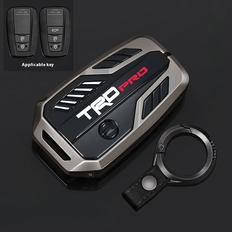 Chargez l&#39;image dans la visionneuse de la galerie, Toyota TRD Carbon Fiber Metal Car Key Fob Protective Case Cover For C-HR, Camry, RAV4, Avalon, Prius, Corolla, Highlander, GT86, Prado

