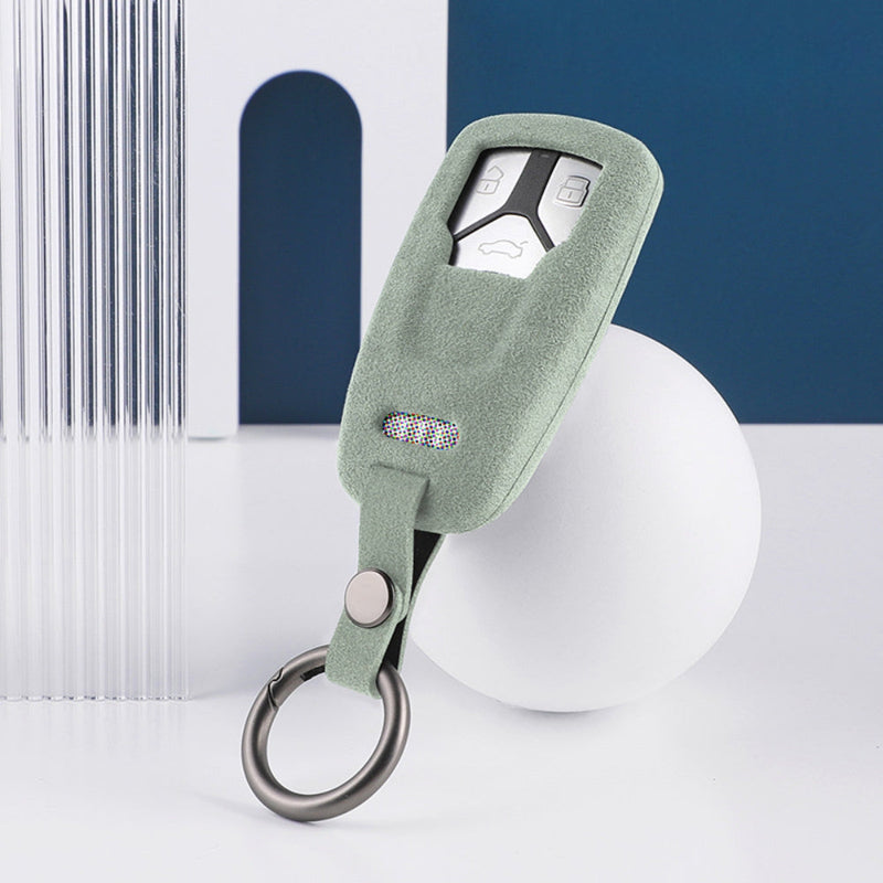Load image into Gallery viewer, Audi Alcantara Remote Car Key Fob Case Cover For A4, A5, A6, Q5, Q7, S4, S5, S7
