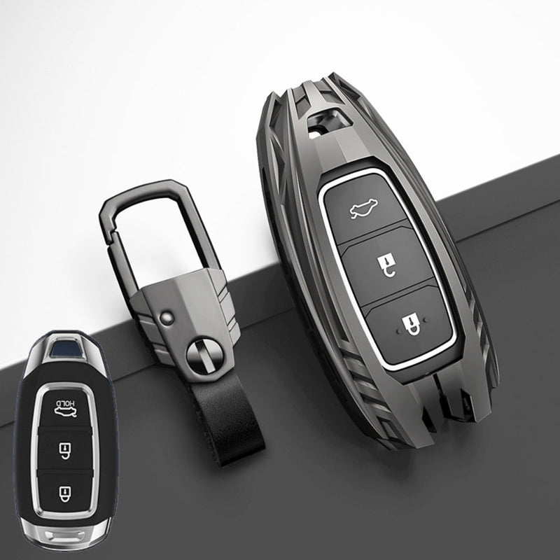 Chargez l&#39;image dans la visionneuse de la galerie, Hyundai Zinc Alloy Car Key Fob Protective Case Cover For Tucson, Sonata Fe, Creta, Ix25, Ix35, Ix45, Verna, Solaris, Mistra, Elantra, Accent
