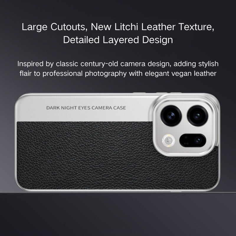 Chargez l&#39;image dans la visionneuse de la galerie, OPPO Find X9 Pro - Camera-Style Leather Texture Shockproof &amp; Stylish Hard Shell
