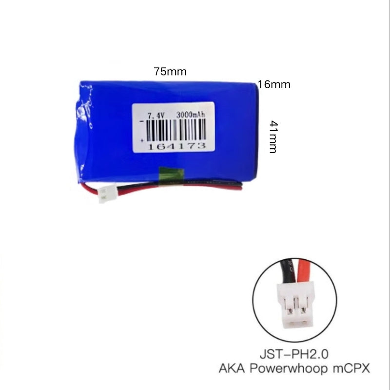 Load image into Gallery viewer, [PH2.0-JST Connector][164173] Universal 3000mAh 7.4V Rechargeable Li-Ion Lithium Polymer Battery - Polar Tech Australia
