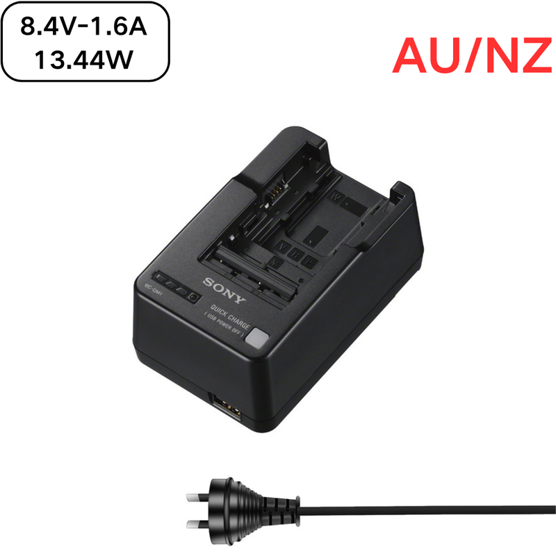 Load image into Gallery viewer, [BC-QM1][8.4V-1.6A BATT / 5.0V-1.5A USB] Sony NP-FV70 Battery / DCR-HC26 AC-L200 Series - Camera Charger Power Supply Adapter - Polar Tech Australia
