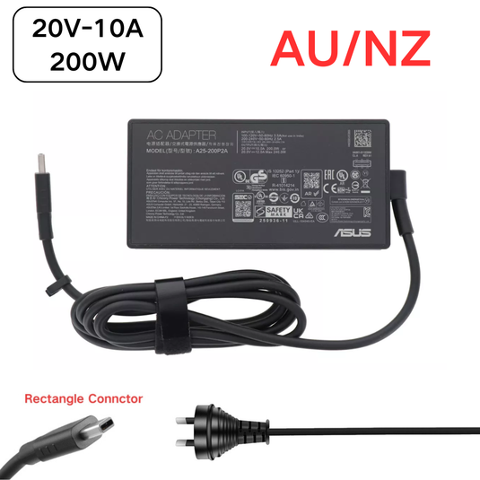 [20V-10A 12A/200W 240W][Rectangle Connctor] ASUS ROG Zephyrus G14 (2026) GA403 GA403GM Series - Laptop AC Power Supply Adapter Charger