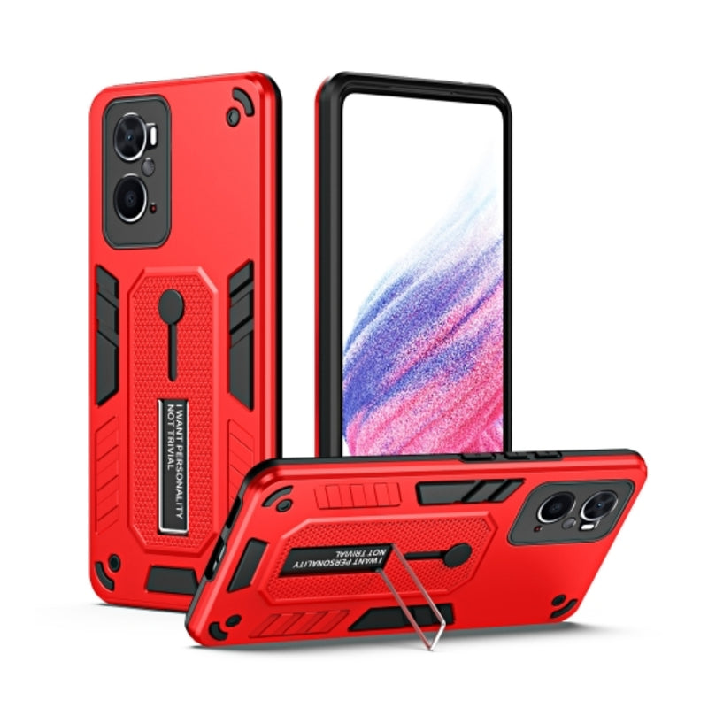 Chargez l&#39;image dans la visionneuse de la galerie, OPPO A96 4G / A76 4G / A36 4G / Realme 9i - Shockproof TPU &amp; Hard PC Back Cover with Retractable Hand Strap &amp; Lanyard - Polar Tech Australia
