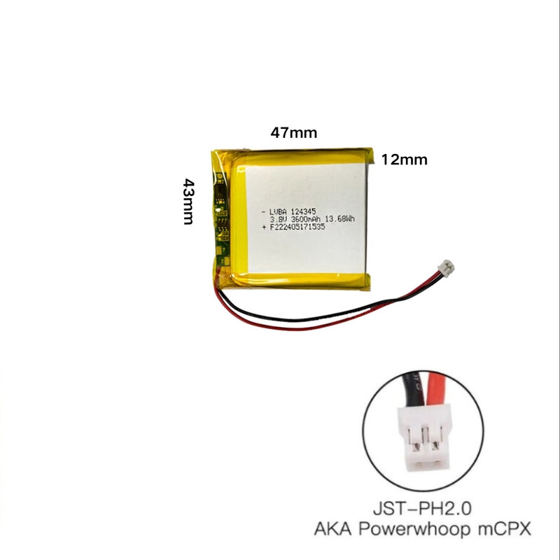 Load image into Gallery viewer, [PH2.0-JST Connector][124345] Universal 3600mAh 3.8V Rechargeable Li-Ion Lithium Polymer Battery - Polar Tech Australia
