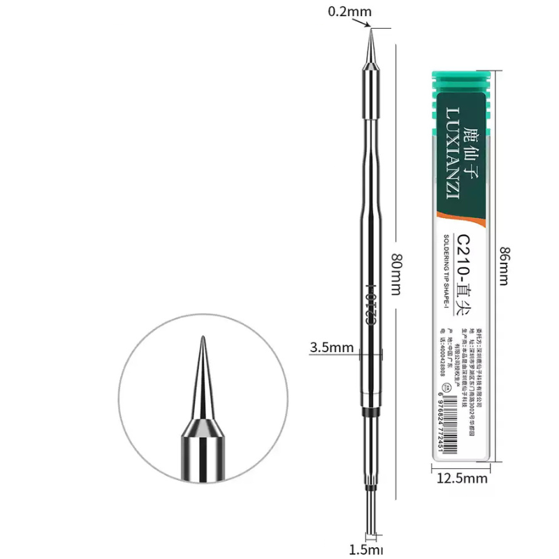Load image into Gallery viewer, [LXZ924211] C210 Soldering Iron Tip Replacement Compatible with JBC T26 Soldering Station Handle, Soldering Iron, Soldering Bent Tip Knife Head - Polar Tech Australia
