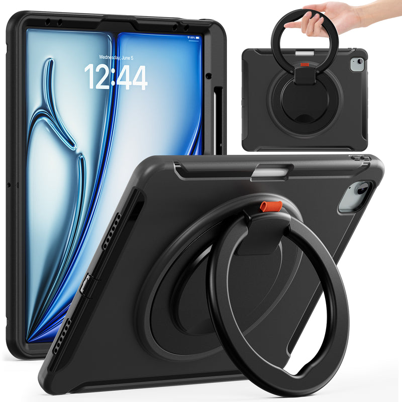 Chargez l&#39;image dans la visionneuse de la galerie, Apple iPad Pro 2024 13”  - EVA Kid Friendly Heavy Duty Ring Holder Stand Case - Polar Tech Australia
