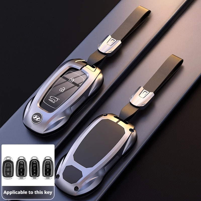 Load image into Gallery viewer, Hyundai Stylish Metal Car Key Fob Protective Case Cover For Tucson, Sport, Elantra, Santa Fe, ix35, ix25
