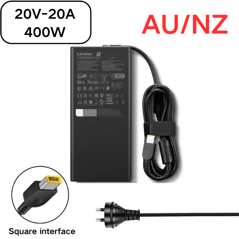 Cargue la imagen en el visor de la galería, [20V-16.5A/330W][Yellow Square Slim Tip] Lenovo Legion Pro 7 16IAX10H Series - Laptop AC Power Supply Adapter Charger

