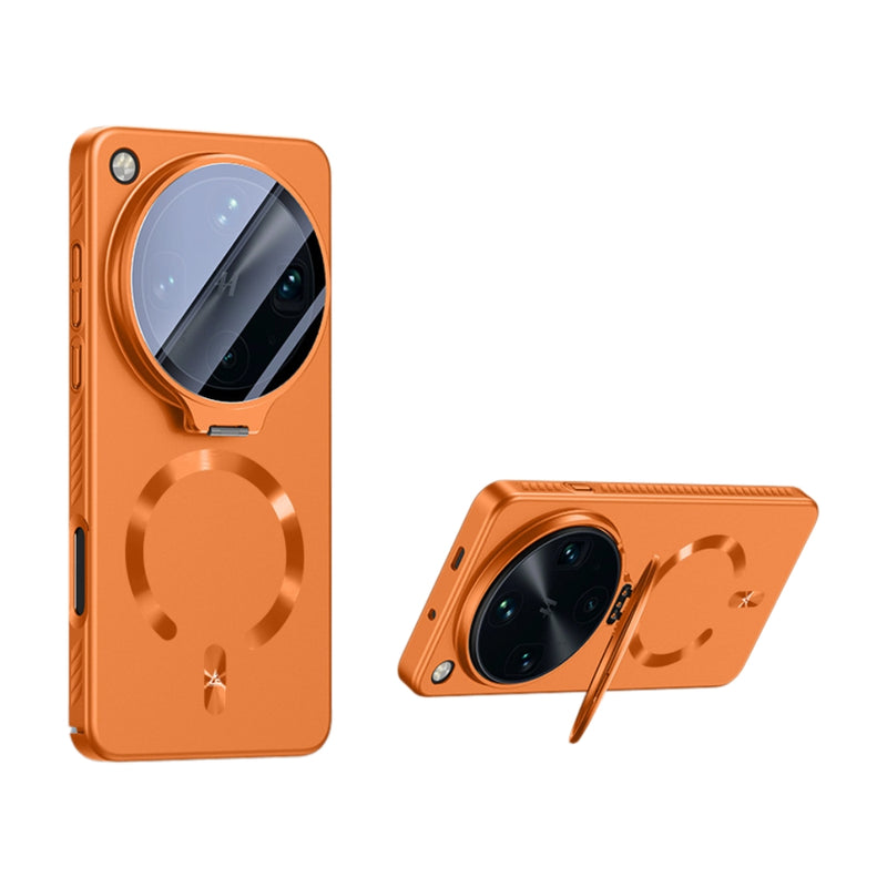 Chargez l'image dans la visionneuse de la galerie, OPPO Find X9 Ultra - Ice Crystal Solid Color U-Shaped Magnetic Invisible Lens Holder Frosted Phone Case - Polar Tech Australia
