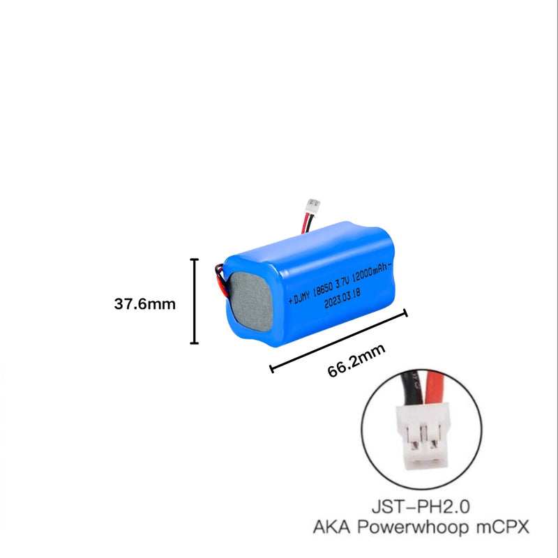 Cargue la imagen en el visor de la galería, [PH2.0-JST Connector][18650] Universal 12000mAh 3.7V Rechargeable Li-Ion Lithium Polymer Battery - Polar Tech Australia
