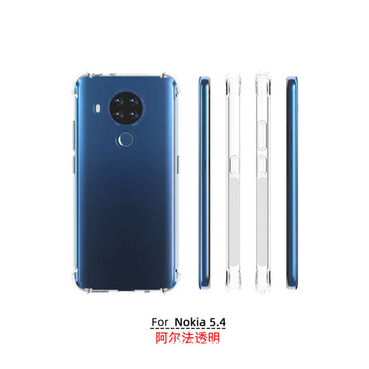 Nokia 5.4 - AirPillow Cushion Transparent Soft Clear TPU Four Corners Protective Case - Polar Tech Australia