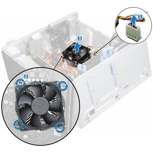 Dell Optiplex 3050 5050 5070 7050 7070 Precision 3420 3430 3440 Series - Desktop CPU Cooling Fan Cooler With Heatsink - Polar Tech Australia