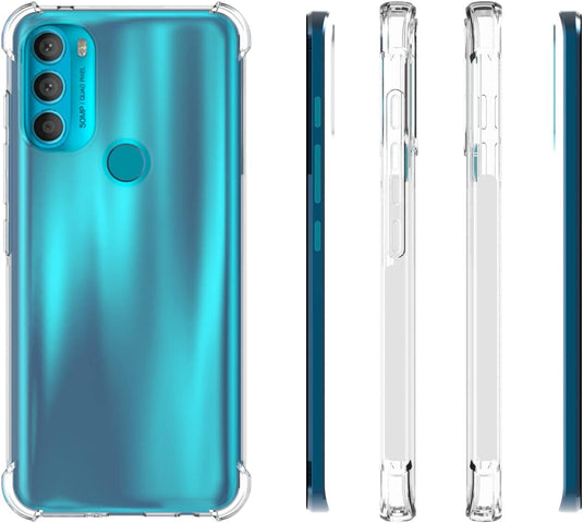 Motorola Moto G71 5G - AirPillow Cushion Transparent Soft Clear TPU Four Corners Protective Case - Polar Tech Australia