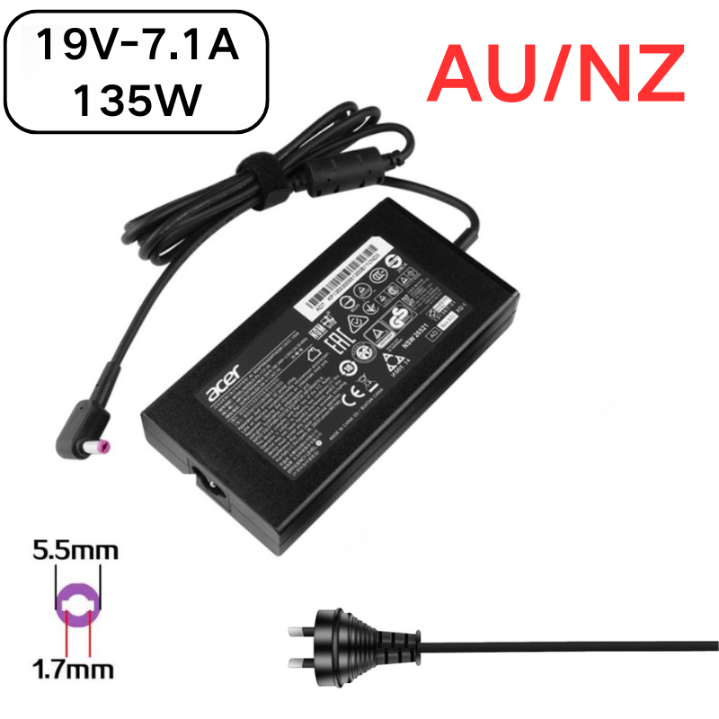 Load image into Gallery viewer, [19V-7.1A/135W][5.5x1.7] Acer Nitro 5 AN515-51 N19C5 &amp; Aspire VN7-591 AC Power Supply Adapter Charger - Polar Tech Australia
