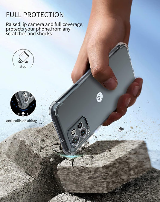 Motorola Moto Edge 50 Neo/S50/ThinkPhone 25 - AirPillow Cushion Transparent Soft Clear TPU Four Corners Protective Case - Polar Tech Australia