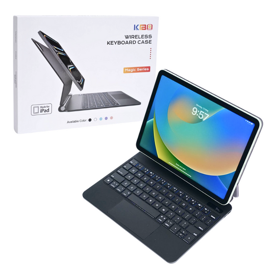 Magic Magnetic Floating Trackpad Wireless 7 Multi-Color Backlit Keyboard Case for Apple iPad 10.9” & 11“ 10/11th Gen (2022/2025)