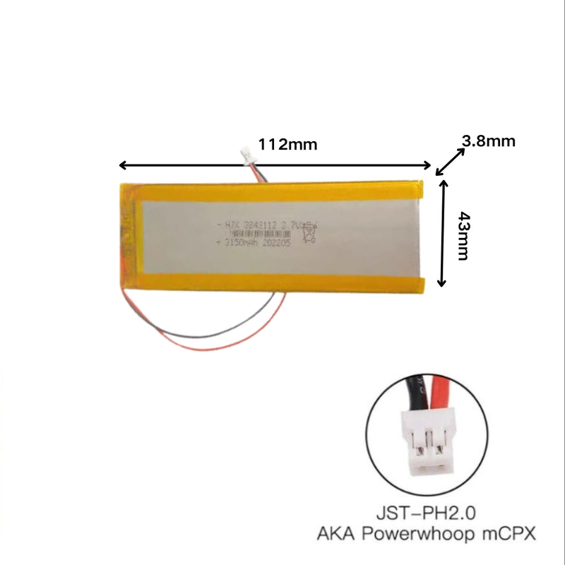 Cargue la imagen en el visor de la galería, [PH2.0-JST Connector][3843112] Universal 3150mAh 3.7V Rechargeable Li-Ion Lithium Polymer Battery - Polar Tech Australia

