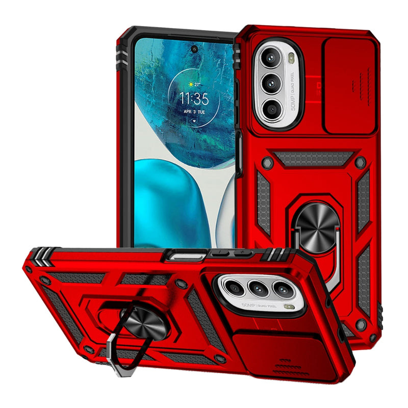 Load image into Gallery viewer, Motorola Moto G52/G82 - Heavy Duty Ring Holder Case with Shockproof &amp; Camera Guard Design - Polar Tech Australia

