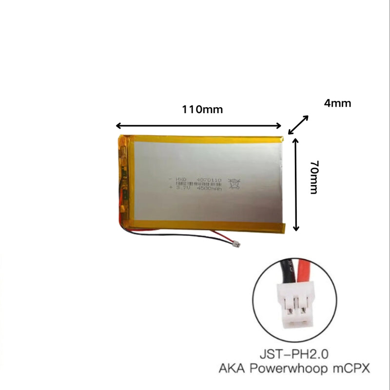 Cargue la imagen en el visor de la galería, [PH2.0-JST Connector][4070110] Universal 4500mAh 3.7V Rechargeable Li-Ion Lithium Polymer Battery - Polar Tech Australia
