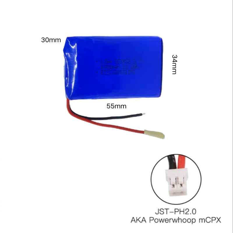 Cargue la imagen en el visor de la galería, [PH2.0-JST Connector][303453] Universal 6000mAh 3.7V Rechargeable Li-Ion Lithium Polymer Battery - Polar Tech Australia
