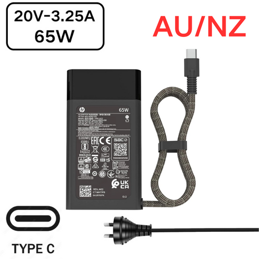 [65W][Type-C] HP USB C Laptop AC Wall Travel Fast Quick Charger Travel Adapter