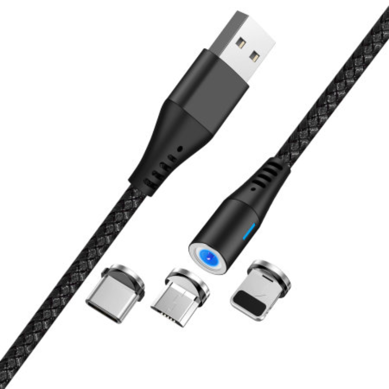 Load image into Gallery viewer, [Lightning / Micro / USB Type C] 3 in 1 Magnetic Charging Adapter Charger Cable Kit
