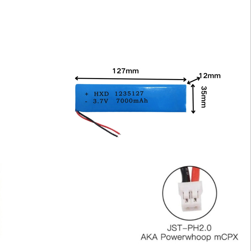 Cargue la imagen en el visor de la galería, [PH2.0-JST Connector][1235127] Universal 7000mAh 3.7V Rechargeable Li-Ion Lithium Polymer Battery - Polar Tech Australia
