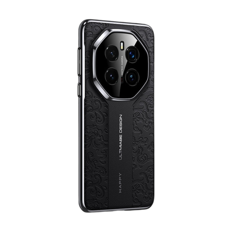 Load image into Gallery viewer, Honor Magic6 Pro (BVL-AN16, BVL-N49) - Cloud Dragon Pattern Plain Leather PC Phone Case
