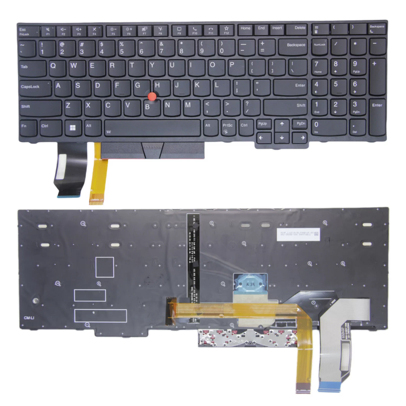 Chargez l'image dans la visionneuse de la galerie, Lenovo ThinkPad T15 Gen 1 Gen 2 / P15s Gen 2 Series - Laptop Keyboard With Backlit US English Layout
